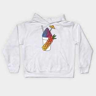 Snow Cone with Umbrella Kids Hoodie